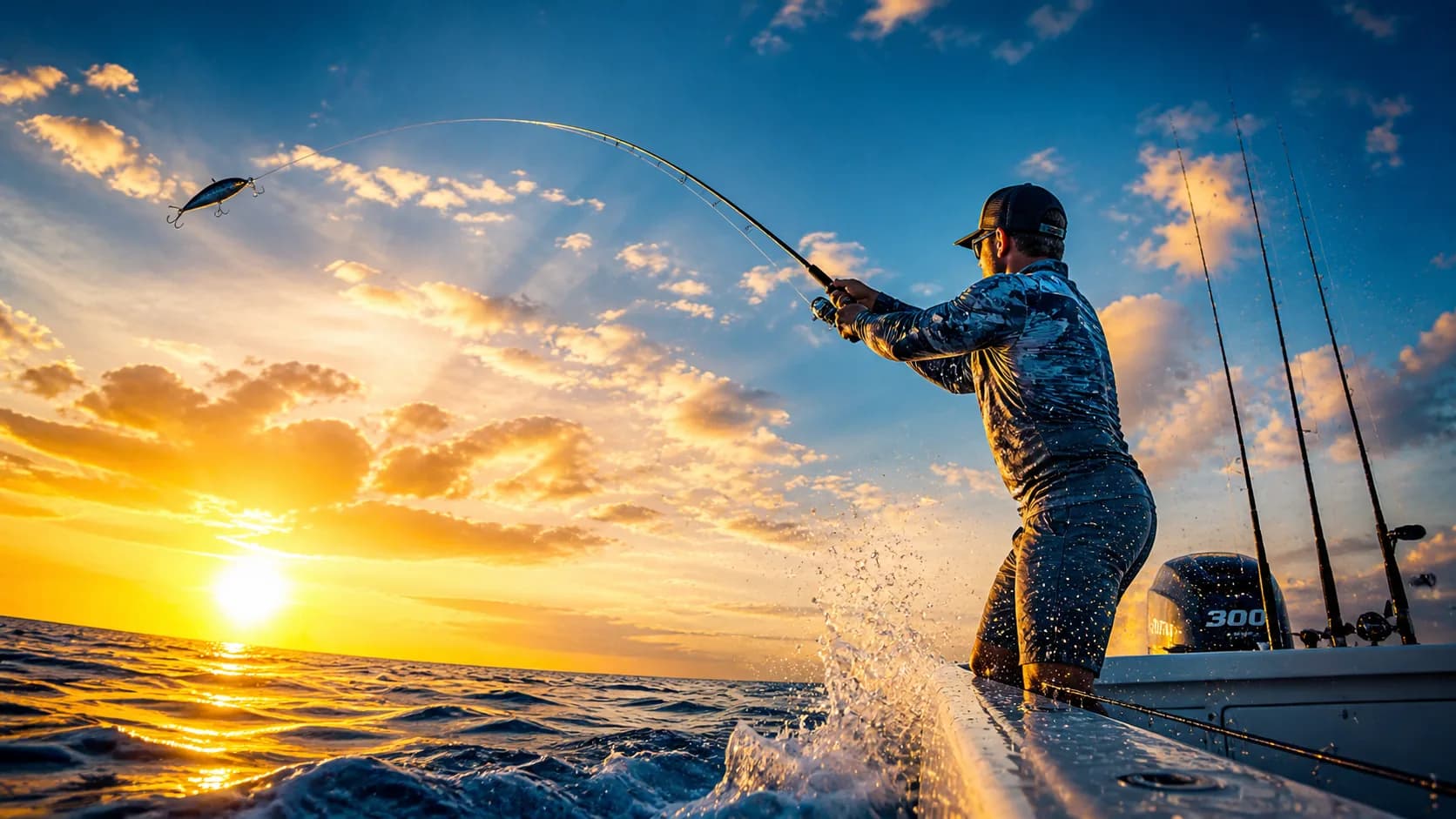 Banner promocional de Pesca Con Fe para articulos de pesca