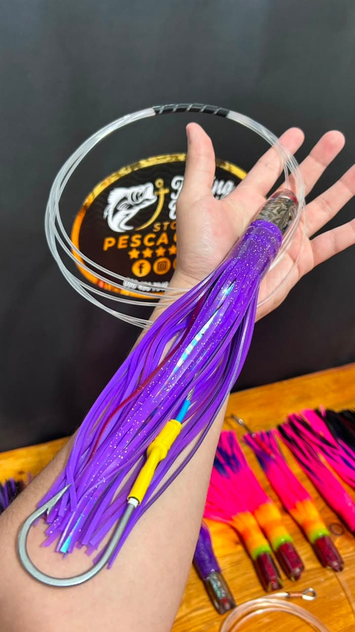 Señuelo Currican Trolling Pesca Con Fe 10" (Violeta Profundo)