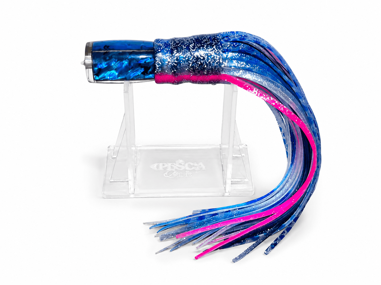Señuelo Currican Trolling Pesca Con Fe 10" (Azul Rosa Neón)